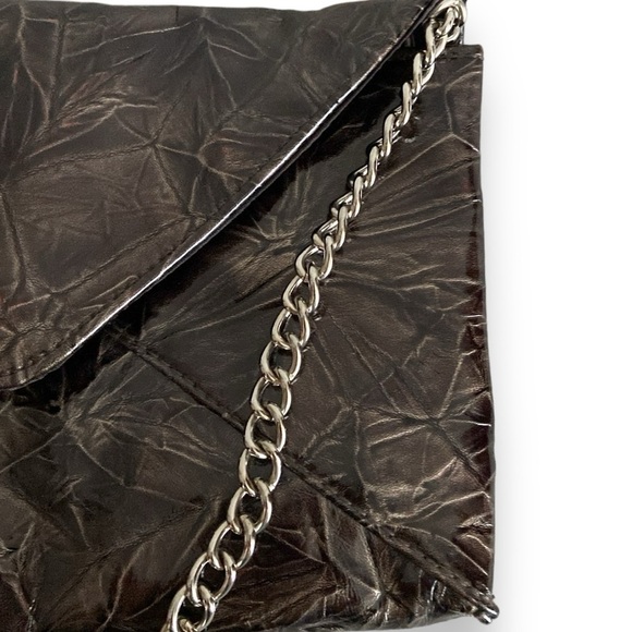 Jessica McClintock Evening Bag Envelope Chain Strap Brown - Picture 6 of 7
